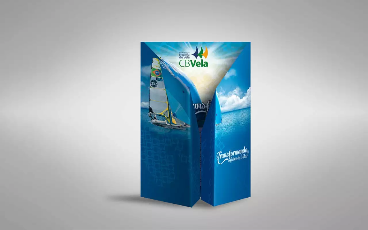Confederação Brasileira — Folder em Forma de Vela