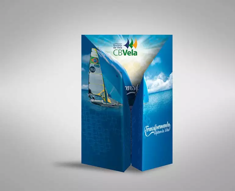Confederação Brasileira — Folder em Forma de Vela