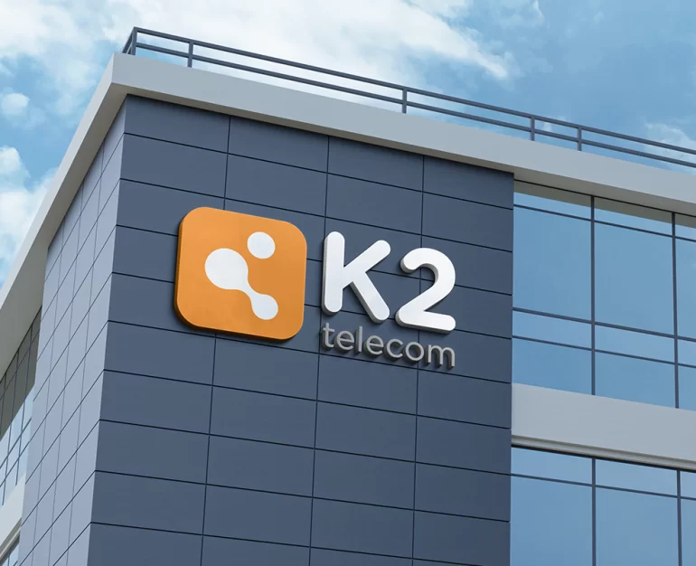 K2 Telecom — Identidade Visual e Papelaria